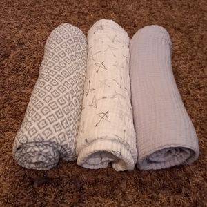 Koala Baby 3 Pack Muslin Cotton Unisex Swaddle Blankets